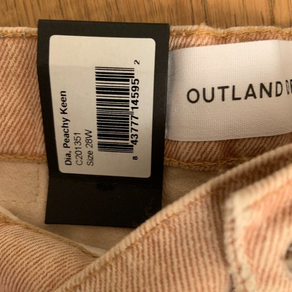 Women's Outland Denim Organic Cotton Dia Jean Shorts in Peachy Keen Size 28 - Picture 3 of 14